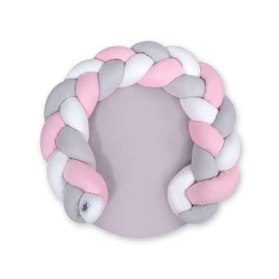 Babykokon / Spielmatte 2 in1 - weiß-rosa-grau
