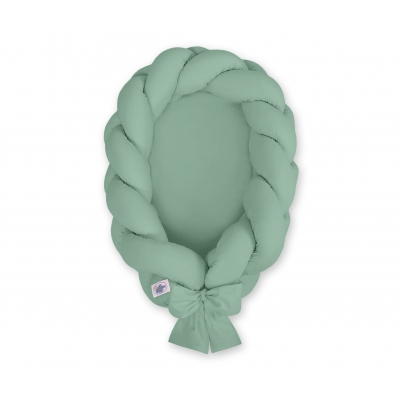 Babynest Geflochten 2 in 1 - weißgrün