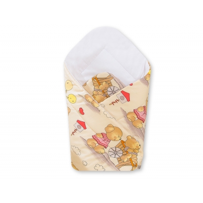 Babynestchen Babykokon mit steife Einlage - Basic Garten-Bärchen Beige