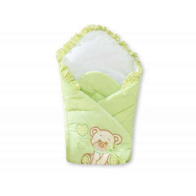 Babynestchen - Bär mit Schleife grün