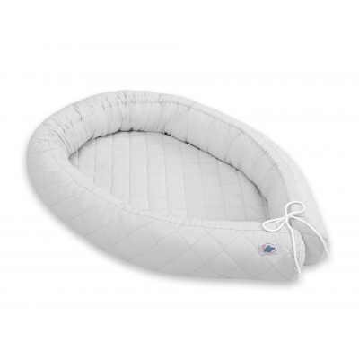 Babynestchen Bettumrandung 2in1 gesteppt - grau