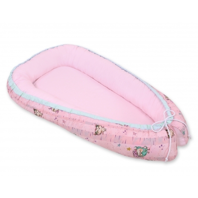 Babynestchen - Eulen rosa-minze/rosa