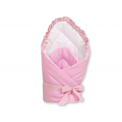 Babyhörnchen mit steife Einlage - Bär mit Schleife rosa