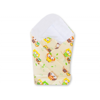 Babyhörnchen mit steife Einlage - Basic creme Eulen