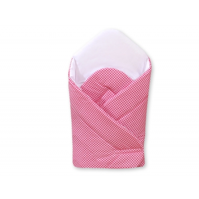 Babyhörnchen mit steife Einlage - Basic dunkel rosa kariert