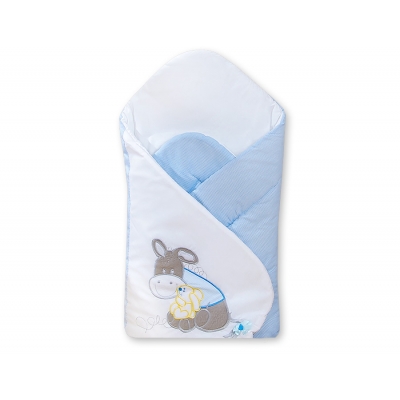 Babynestchen mit Steife Einlage - Esel Luca blau
