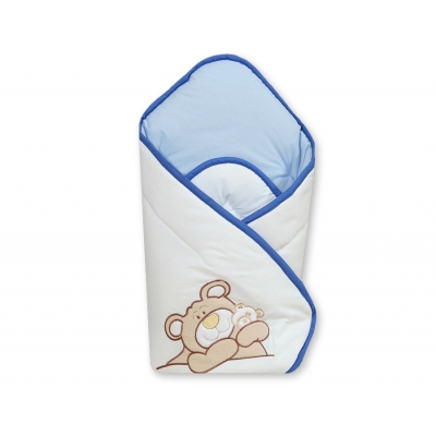 Babynestchen mit Steife Einlage - Teddy Bär Barnaba blau