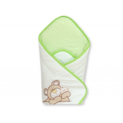 Babynestchen mit Steife Einlage - Teddy Bär Barnaba grün