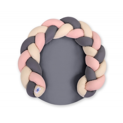 Babynestchen / Spielmatte 2 in1 - beige-altrosa-anthrazit