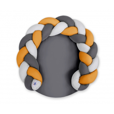 Babynestchen / Spielmatte 2 in1 - grau-honiggelb-anthrazit
