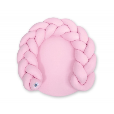 Babynestchen / Spielmatte mit Bettumrandung Geflochten 2 in1 - rosa