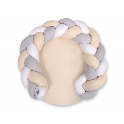 Babynestchen / Spielmatte 2 in1 - weiß-beige-grau
