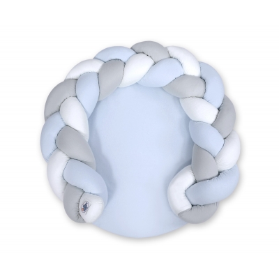 Babynestchen / Spielmatte 2 in1 - weiß-blau-grau