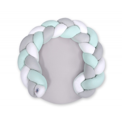 Babynestchen / Spielmatte 2 in1 - weiß-minze-grau