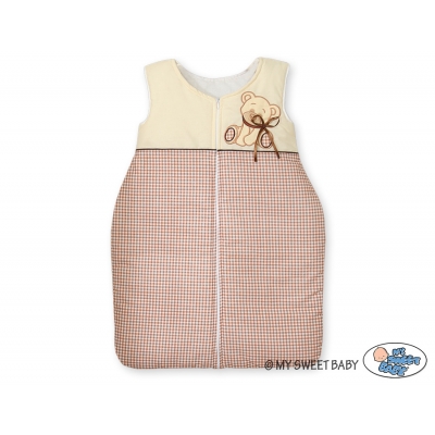 Babyschlafsack - Bär mit Schleife braun