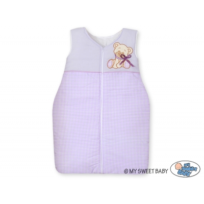Babyschlafsack - Bär mit Schleife lila