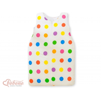 Babyschlafsack - Basic dunkle Tupfen auf weiß