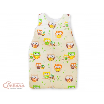 Babyschlafsack - Basic Eulen creme