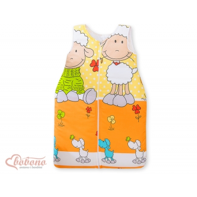 Babyschlafsack - Basic Schafe orange-gelb