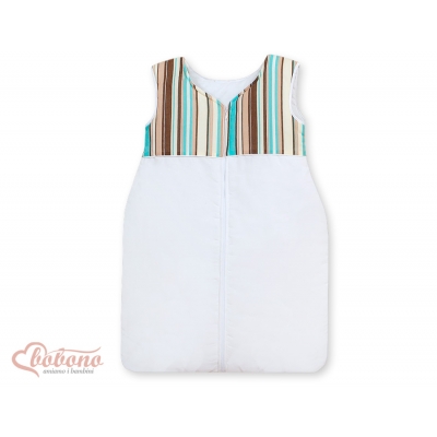 Babyschlafsack für Baby - Basic braun gestreift