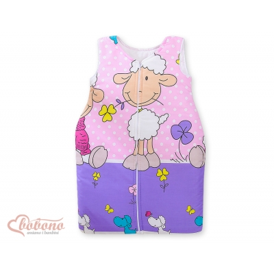 Babyschlafsack für Baby - Basic Schafe lila-rosa