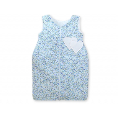 Babyschlafsack - Hängende Herzen blaue Blümchen