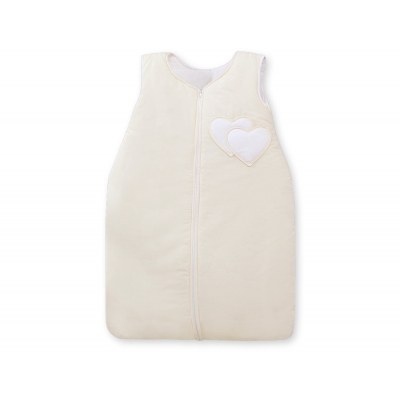 Babyschlafsack - Hängende Herzen creme