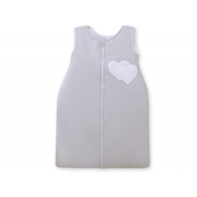 Babyschlafsack - Hängende Herzen grey