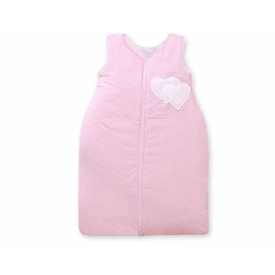 Babyschlafsack - Hängende Herzen Rosa - Punktemuster