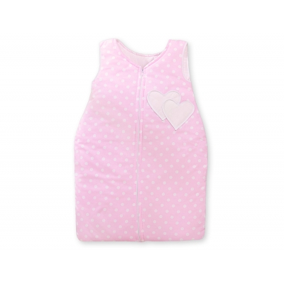 Babyschlafsack - Hängende Herzen Rosa - Punktemuster