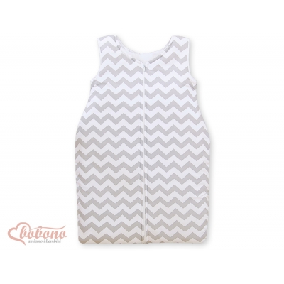 Babyschlafsack - Simple Chevron grau