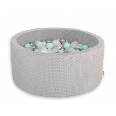 Bällebad grau aus Plusch