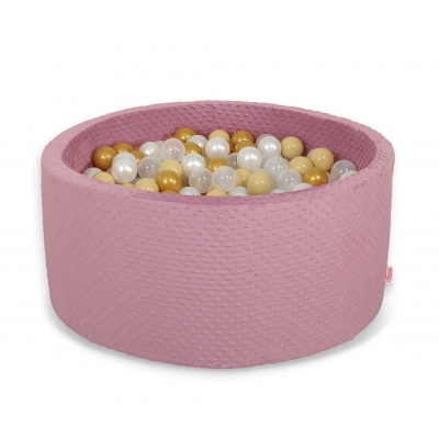 Bällebad aus Minkystoff mit Bällen 200st- pastellviolett