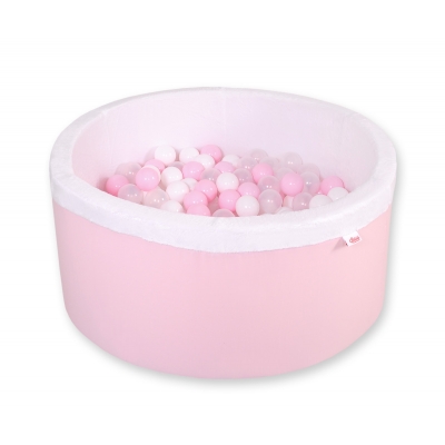 Bällebad aus Minkystoff mit Bällen 200st - rosa
