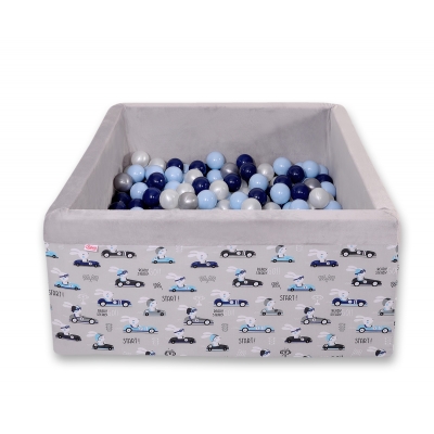 Bällebad minky mit Bällen 200st - graue Hasen