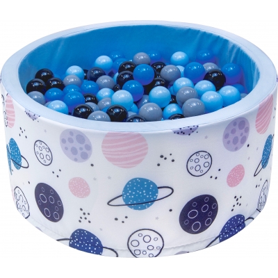 Bällebad blau mit Bällen für Babys