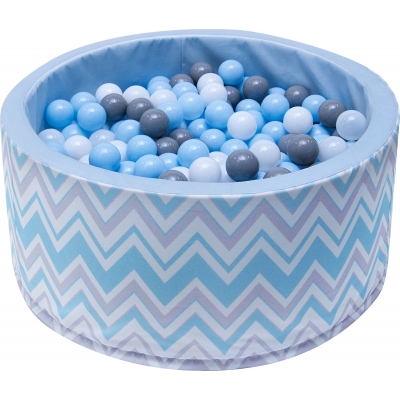 Bällebad blau mit Bällen ZigZag