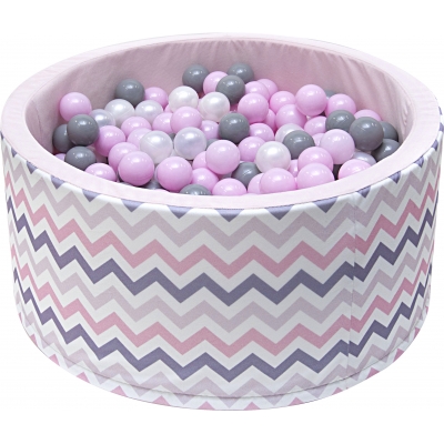 Bällebad pink mit bunten Bällen ZigZag