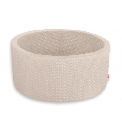 Beige Bällebad aus Minkystoff ohne Bälle
