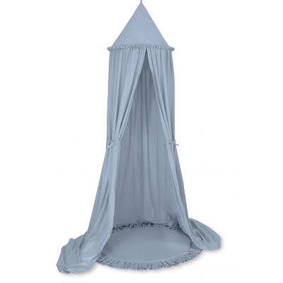 Betthimmel für Kinderzimmer mit Spielmatte- pastellblue