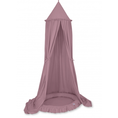Betthimmel Kinderzimmer + Rüschennestchen- pastellviolett