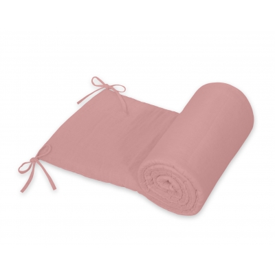 Bettumrandung für Babybett aus Musselin 180x30 cm - pastellviolett