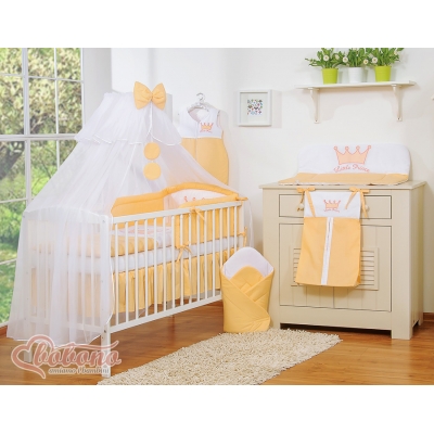 Baby Bettwäsche Set 11-tlg - Little Prince/Princess pfirsich