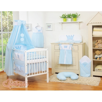 Bettwäsche Set 11-tlg mit Himmel - Little Prince/Princess blau