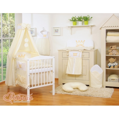 Bettwäsche Set 11-tlg mit Himmel - Little Prince/Princess creme
