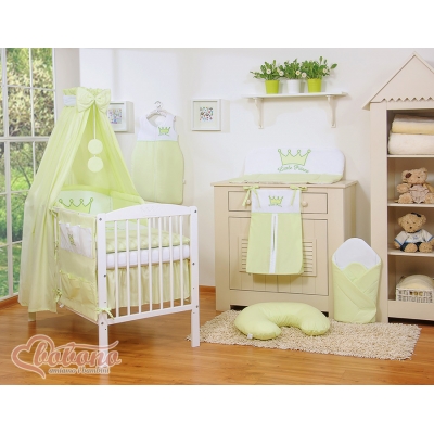 Bettwäsche Set 11-tlg mit Himmel - Little Prince/Princess grün