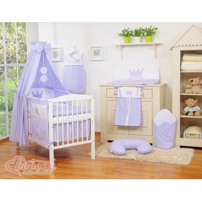 Bettwäsche Set 11-tlg mit Himmel - Little Prince/Princess lila