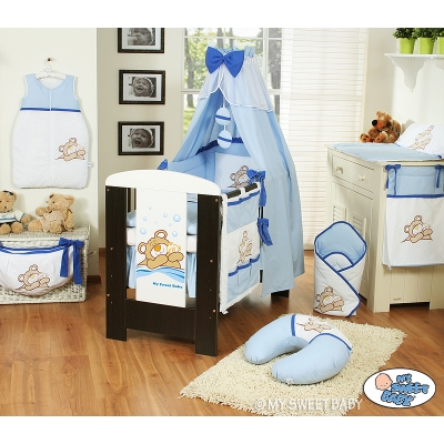Bettwäsche Set 11-tlg mit Himmel (S60) - Teddy Bär Barnaba blue