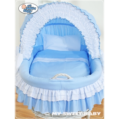 Stubenwagen Bettwäsche Set 2-tlg Blau