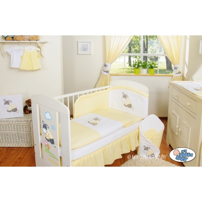 Bettwäsche Set für Babybett 3-tlg - Esel Luca gelb